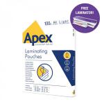 Fellowes Apex Light Duty Pouches and Laminator Bundle Offer 33849J