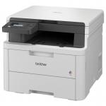 The photo features a sleek and modern Brother DCP-L3520CDW A4 colour wireless LED multifunction printer. Its compact design and vibrant coloured exterior make it a great addition to any office or home workspace. The printer includes a large LED display and various buttons for easy navigation and usage.