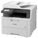 This photograph captures the sleek design of the Brother DCP-L3560CDW A4 Colour Wireless LED Multifunction printer. Its compact size and wireless capabilities make it convenient for any workspace. It features vibrant, high-quality colour printing and multifunction capabilities for increased productivity. The LED display provides easy navigation for quick and efficient printing.