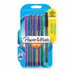 Paper Mate 1956737 InkJoy 100 Ball Pen Medium Tip Assorted Colours Pack of 8 33904J