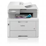The photo shows a sleek, modern Brother colour laser printer with the model name MFC-L8390CDW. It features professional quality colour LED technology and multifunction capabilities. The design is clean and professional, making it a great addition to any office space.