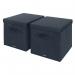 Leitz Fabric Large Storage Box with lid Pack of 2 33981J