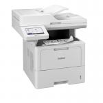 The Brother Multifunction Laser Printer, model MFC-L6710DW, is captured in this photo. With a sleek mono laser design and compact size, it offers a variety of multifunction capabilities. The printer is surrounded by buttons and a control panel, with a paper tray and document feeder on top. The LCD screen displays current settings and options. The printers black and gray color scheme adds a modern touch to any office space.