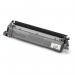 This image features a Brother TN249BK Ultra High Yield Black Toner Cartridge 34021J, a quality printing supply for your brother printer. The cartridge is jet black with a sleek, compact design and is labeled with the brand and product name in bold font. Surrounding the cartridge are informative labels and logos, making it easy to identify and use.