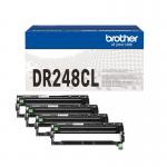 The photo shows a Brother Printer Drum, specifically the DR-248CL model. The drum unit is black and cylindrical with multiple layers inside. On the front, there is a Brother label and the product name. The unit appears to be in good condition with no visible damage.