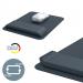 Leitz Ergo Mouse Pad with Adjustable Wrist Rest Dark Grey 34044J