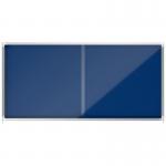 Nobo 1915335 27 x A4 Premium+ lockable Notice Board with Blue Felt 34071J