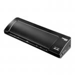 The picture shows the Dahle 70203 A3 Laminator with 2 Heated silicone Rollers. The sleek design features two rollers and a control panel with easy-to-use buttons. The machine has a professional look and is suitable for any office setting.