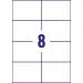 Avery 3427 Multipurpose Labels 100 sheets - 8 Labels per Sheet 34351J