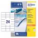 Avery 3475 Multipurpose Labels 100 sheets - 24 Labels per Sheet 34352J