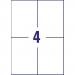 Avery 3483 Multipurpose Labels 100 sheets - 4 Label per Sheet 34413J