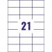Avery 3652 Multipurpose Labels 100 sheets - 21 Label per Sheet 34415J