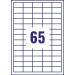 Avery 3666 Multipurpose Labels 100 sheets - 65 Label per Sheet 34417J