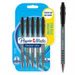 Paper Mate 2027751 Flexgrip 5 pack Black ink Retractable Ball Pen 34566J