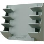 In the image, a soft green Legamaster whiteboard marker holder from Edding is shown. The holder is designed to keep drywipe markers organized and accessible, with a durable construction and sleek design. The holder is specifically designed for compatibility with Legamaster whiteboard markers, providing a secure fit for reliable storage and easy access during presentations or brainstorming sessions. The soft green color adds a touch of style to any office or classroom setting.