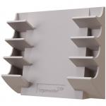 The photograph displays a taupe-colored Edding drywipe accessories legamaster whiteboard marker holder. The holder appears sturdy and compact, with a sleek design and a matte finish. The front features the Edding logo and the Legamaster brand name, indicating its high quality. The marker holder has multiple compartments to store different color markers neatly in an organized manner. The markers can be easily accessed and held securely, ensuring a clutter-free workspace. The holder is suitable for both professional and personal use.