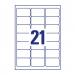 Avery LR7160-100 Recycled Address Labels 100 sheets - 21 Labels per Sheet 34647J