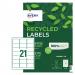 Avery LR7160-15 Recycled Address Labels 15 sheets - 21 Labels per Sheet 34655J