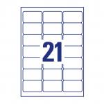 Avery LR7160-15 Recycled Address Labels 15 sheets - 21 Labels per Sheet 34655J