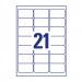 Avery LR7160-15 Recycled Address Labels 15 sheets - 21 Labels per Sheet 34655J