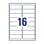 Avery LR7162-15 Recycled Address Labels 15 sheets - 16 Labels per Sheet 34656J