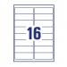 Avery LR7162-15 Recycled Address Labels 15 sheets - 16 Labels per Sheet 34656J