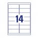 Avery LR7163-15 Recycled Address Labels 100 sheets - 14 Labels per Sheet 34657J