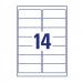 Avery LR7163-15 Recycled Address Labels 100 sheets - 14 Labels per Sheet 34657J