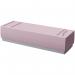 The picture shows a small, soft pink Legamaster Whiteboard Eraser by Edding Drywipe Accessories. The eraser is compact and lightweight, with a smooth surface. It is designed for use on whiteboards, and is easy to handle and maneuver. The pink color adds a touch of vibrancy to the overall design.