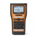 In the picture, the Brother Label Makers Brother PT-E560BTVP Pro Handheld Electrician Labelling Machine 34820J is a compact, handheld device featuring a sleek black design. Various buttons and a clear screen can be seen, along with a built-in label maker and other labeling tools. Perfect for on-the-go professionals.