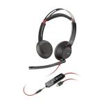 HP Poly Blackwire C5220 Stereo Headset with 3.5mm jack and USB Adaptor 34958J