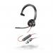 HP Poly Blackwire 3310 USB UC Monaural Headset with USB-A and C Adaptor 34969J