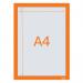 Nobo 1915695 Self-adhesive Magnetic Poster Frame A4 Orange 35016J