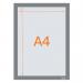 Nobo 1915696 Self-adhesive Magnetic Poster Frame A4 Silver 35017J