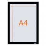 Nobo 1915697 Self-adhesive Magnetic Poster Frame A4 Black 35018J