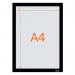 Nobo 1915697 Self-adhesive Magnetic Poster Frame A4 Black 35018J