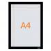 Nobo 1915697 Self-adhesive Magnetic Poster Frame A4 Black 35018J