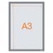Nobo 1915699 Self-adhesive Magnetic Poster Frame A3 Silver 35020J