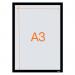 Nobo 1915700 Self-adhesive Magnetic Poster Frame A3 Black 35021J