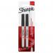 Sharpie 1985878 Ultra Fine Black Ink 2 Marker Pens Pack of 12 35179J