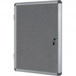 Bi-Office Encore Grey Felt Lockable Board 16 x A4 sheets 35198J