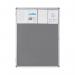 Bi-Office Encore Grey Felt Lockable Board 16 x A4 sheets 35198J