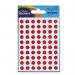 Avery 32-301 8 mm Round Red Stickers 35296J