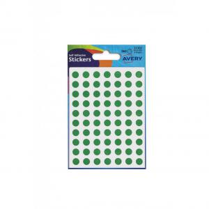 Avery 32-302 8 mm Round Green Stickers 35297J