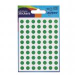 Avery 32-302 8 mm Round Green Stickers 35297J