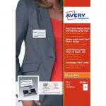 Avery 4838G-L Vista Name Badges - Plastic with Rotating Combi Clips 35302J
