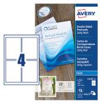 Avery C2318-25 128 x 82mm Printable Cards - 25 sheets - 4 cards per Sheet 35307J