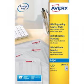 Avery J8658-25 25.4 x 10mm Mini Multipurpose Labels 25 Sheets - 189 Labels per Sheet 35311J