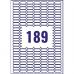 Avery J8658-25 25.4 x 10mm Mini Multipurpose Labels 25 Sheets - 189 Labels per Sheet 35311J