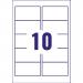 Avery L4785-20 80 x 50mm Self Adhesive Silk Name Badges 20 Sheets - 10 Labels per Sheet 35317J